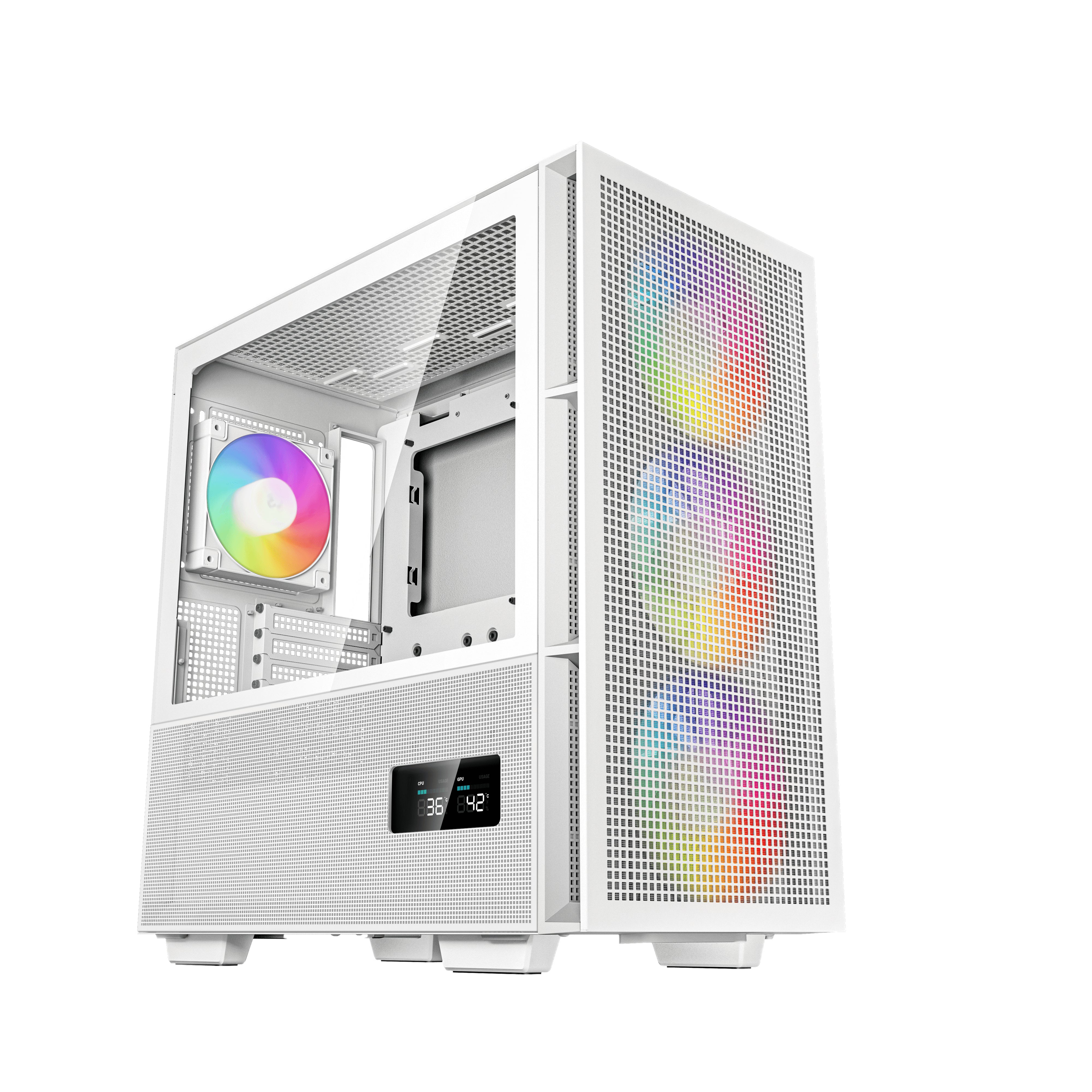 Gabinete Gaming DeepCool CH560 Digital Micro-ATX/Mini-ITX/E-ATX - Digital, USB 3.0, sin Fuente, Incluye 4 Ventiladores, Blanco  R-CH560-WHAPE4D-G-1 Gabinete Gaming DeepCool CH560 Digital Micro-ATX/Mini-ITX/E-ATX - Digital, USB 3.0, sin Fuente, Incluye 4 Ventiladores, Blanco  R-CH560-WHAPE4D-G-1